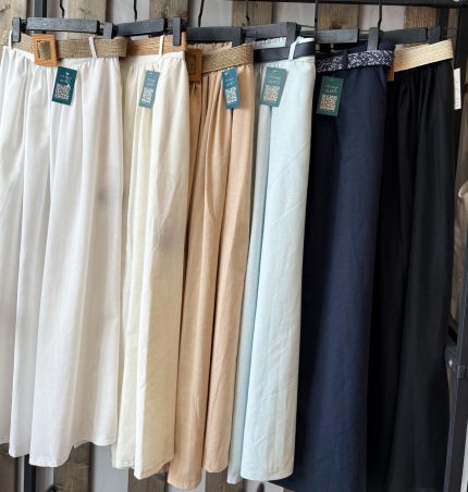 دامن لینن با کمربند